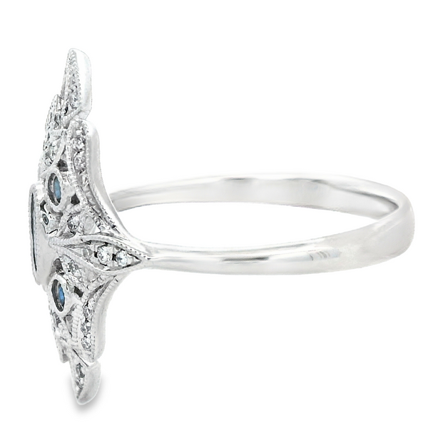 Art Deco Style Sapphire Ring 200-00743 Image 3 Monarch Jewelry Winter Park, FL
