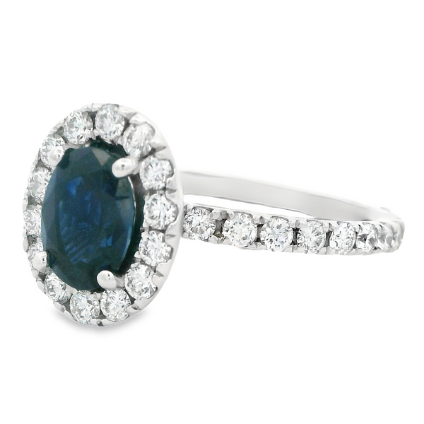 Sapphire and Diamond Halo Ring 200-00744 Image 2 Monarch Jewelry Winter Park, FL