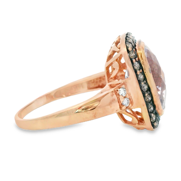 Cushion Amethyst and Diamond Rose Gold Estate Ring Image 4 Monarch Jewelry Winter Park, FL
