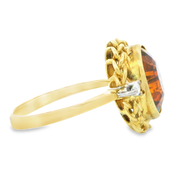 18K Yellow Citrine and Diamond Fashion Ring Image 4 Monarch Jewelry Winter Park, FL
