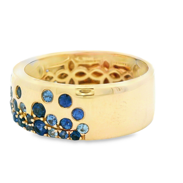 Round Sapphire Yellow Gold Fashion Ring Image 2 Monarch Jewelry Winter Park, FL