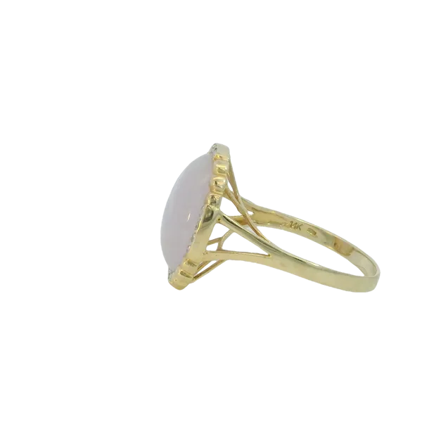 14K Yellow Gold Lavender Jade Estate Ring Image 4 Monarch Jewelry Winter Park, FL