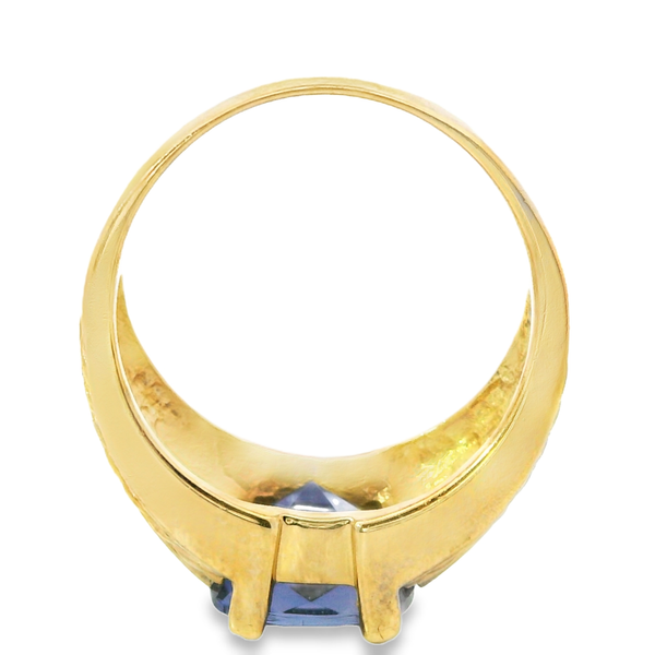 Yellow Gold Iolite Diamond Ring Image 5 Monarch Jewelry Winter Park, FL