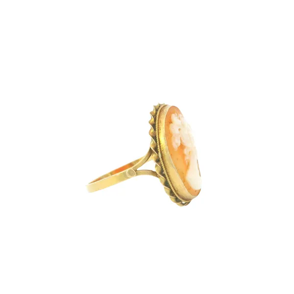 18K Yellow Gold Retro Cameo Ring Image 4 Monarch Jewelry Winter Park, FL