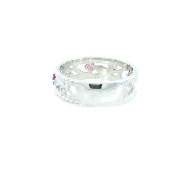 14Kt White Scroll Leaf Colored Stone Fashion Ring Image 4 Monarch Jewelry Winter Park, FL