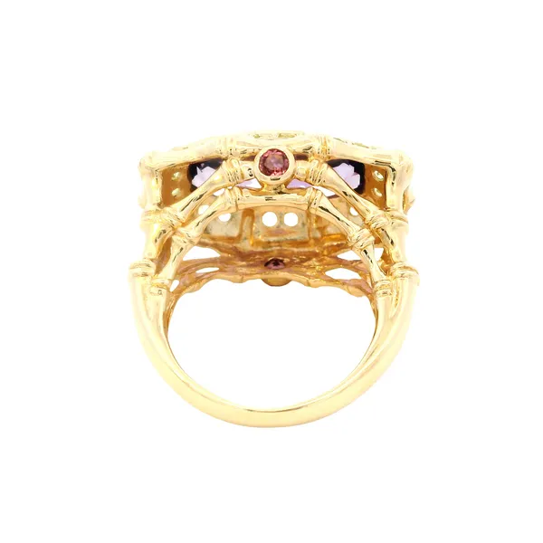 14Kt Yellow Amethyst and Peridot Cocktail Ring Image 5 Monarch Jewelry Winter Park, FL
