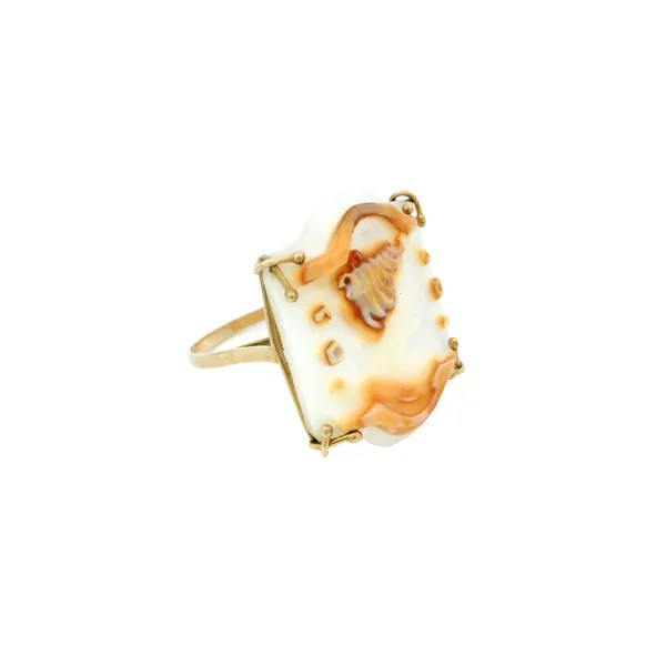 14K Yellow Gold Ladies Cameo Fashion Ring Image 3 Monarch Jewelry Winter Park, FL