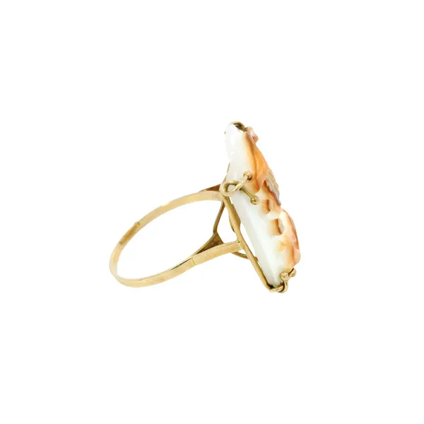 14K Yellow Gold Ladies Cameo Fashion Ring Image 4 Monarch Jewelry Winter Park, FL