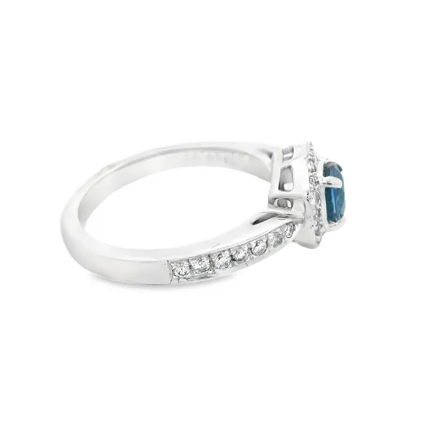14K White Gold Sapphire Diamond Fashion Ring Image 2 Monarch Jewelry Winter Park, FL