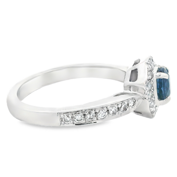 14K White Gold Sapphire Diamond Fashion Ring Image 4 Monarch Jewelry Winter Park, FL