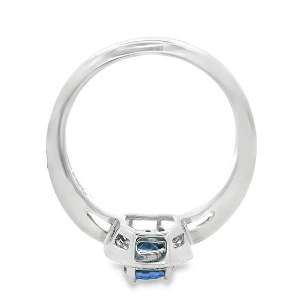14K White Gold Sapphire Diamond Fashion Ring Image 5 Monarch Jewelry Winter Park, FL