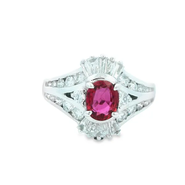Platinum Ruby and Diamond Fashion Ring Monarch Jewelry Winter Park, FL