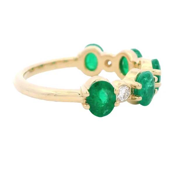 Oval Emerald & Lab Grown Diamond Fashion Ring Image 3 Monarch Jewelry Winter Park, FL