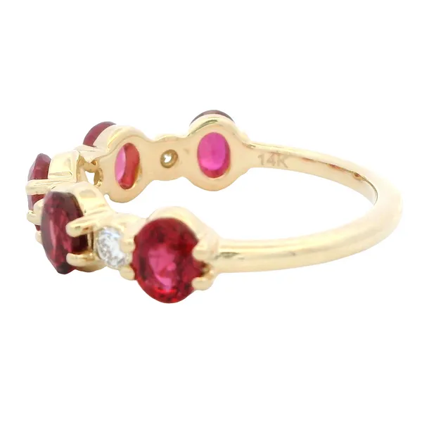 Oval Ruby & Lab Grown Diamond Fashion Ring Image 2 Monarch Jewelry Winter Park, FL