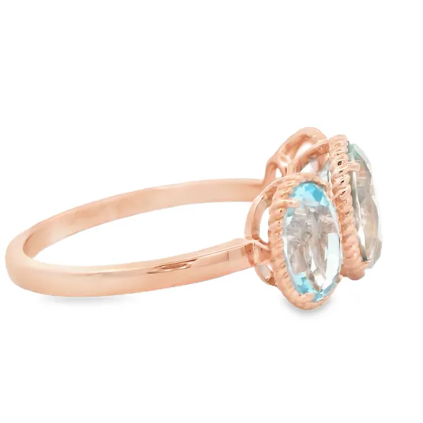 Aquamarine Beryl Morganite 14K Rose Gold Fashion Ring Image 3 Monarch Jewelry Winter Park, FL