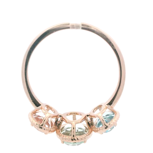 Aquamarine Beryl Morganite 14K Rose Gold Fashion Ring Image 4 Monarch Jewelry Winter Park, FL