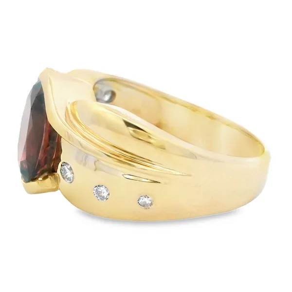 Garnet and Diamond Fashion Ring in 14K Yellow Gold Image 2 Monarch Jewelry Winter Park, FL
