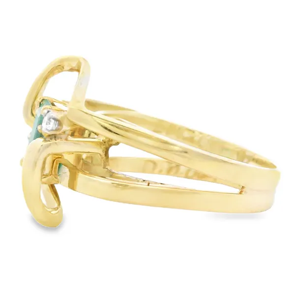 Emerald Cut Emerald Diamond 14K Yellow Gold Fashion Ring Image 2 Monarch Jewelry Winter Park, FL