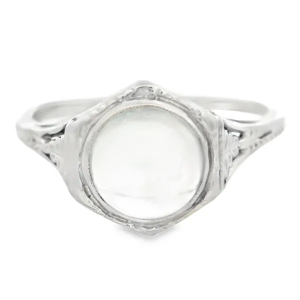 Moonstone 18K White Gold 1950's Estate Fashion Ring Monarch Jewelry Winter Park, FL