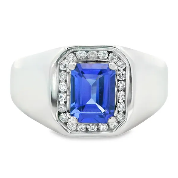 14K White Gold Tanzanite Emerald Cut Fashion Ring Monarch Jewelry Winter Park, FL
