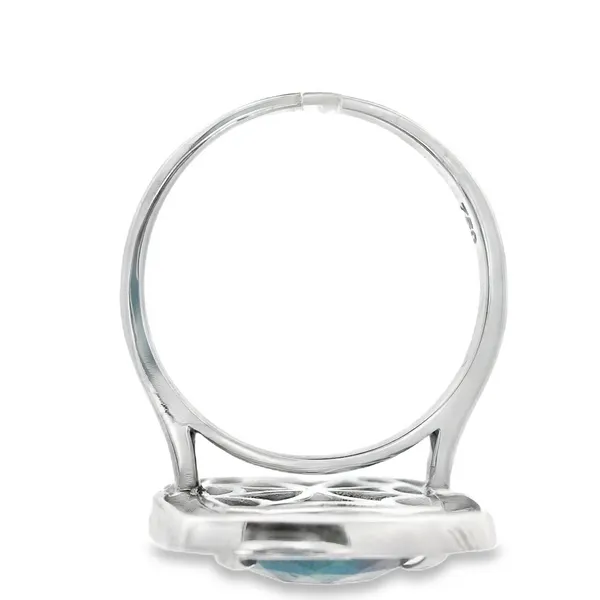 18K White Gold Blue Sapphire Cocktail Ring Image 3 Monarch Jewelry Winter Park, FL