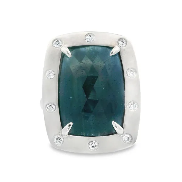 18K White Gold Blue Sapphire Cocktail Ring Monarch Jewelry Winter Park, FL