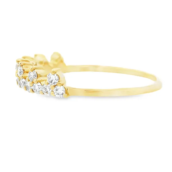 14K Yellow Gold Diamond Crown Ring Image 2 Monarch Jewelry Winter Park, FL