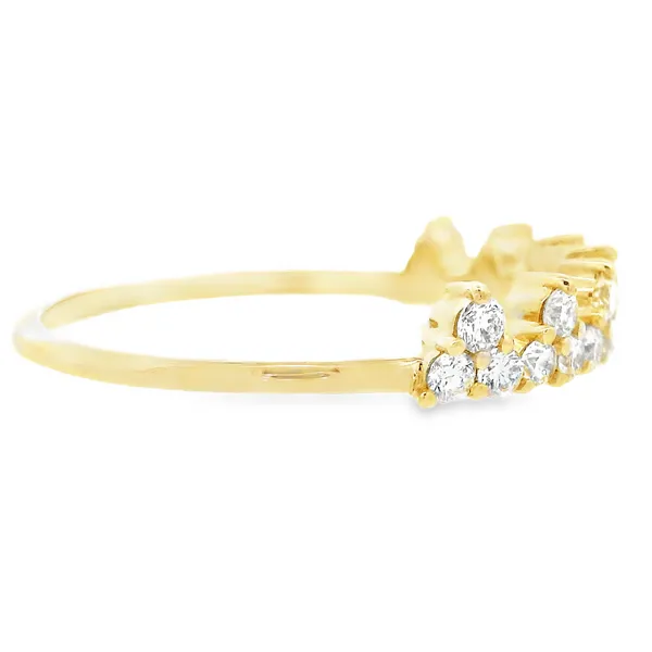 14K Yellow Gold Diamond Crown Ring Image 3 Monarch Jewelry Winter Park, FL