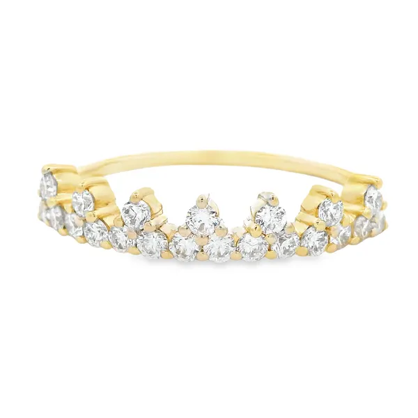 14K Yellow Gold Diamond Crown Ring Monarch Jewelry Winter Park, FL