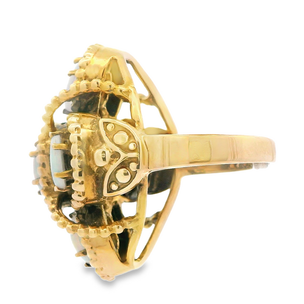 Vintage Opal & Diamond Cluster Ring Image 3 Monarch Jewelry Winter Park, FL