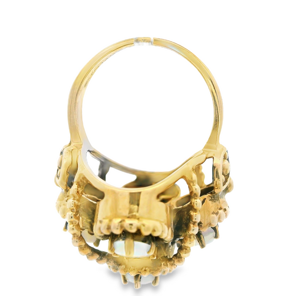 Vintage Opal & Diamond Cluster Ring Image 5 Monarch Jewelry Winter Park, FL