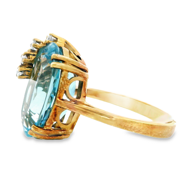 Swiss Blue Topaz Cocktail Ring Image 3 Monarch Jewelry Winter Park, FL