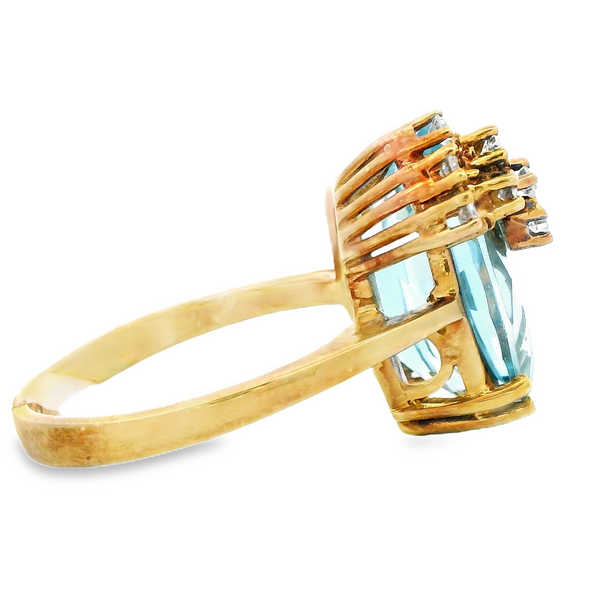 Swiss Blue Topaz Cocktail Ring Image 4 Monarch Jewelry Winter Park, FL