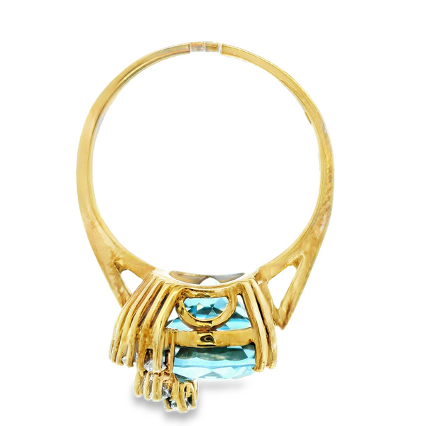 Swiss Blue Topaz Cocktail Ring Image 5 Monarch Jewelry Winter Park, FL
