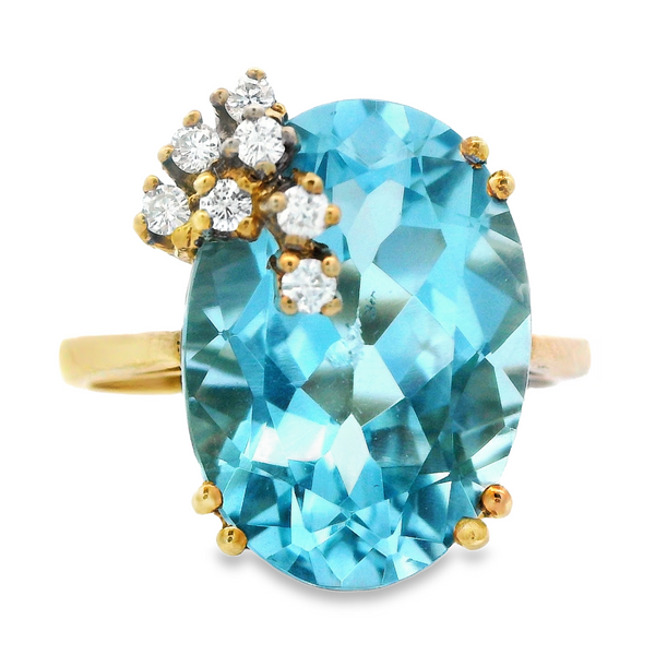 Swiss Blue Topaz Cocktail Ring Monarch Jewelry Winter Park, FL