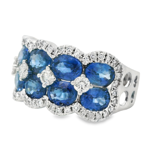 14K White Sapphire Diamond Estate Ring Image 2 Monarch Jewelry Winter Park, FL