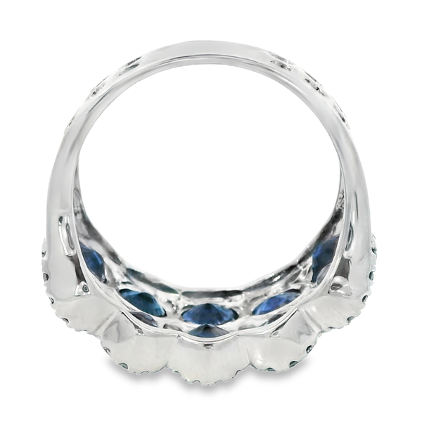 14K White Sapphire Diamond Estate Ring Image 5 Monarch Jewelry Winter Park, FL