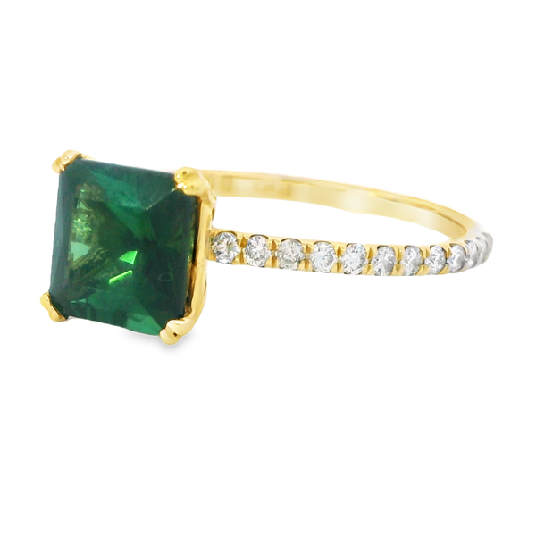14K Yellow Tourmaline Diamond Ring Image 2 Monarch Jewelry Winter Park, FL