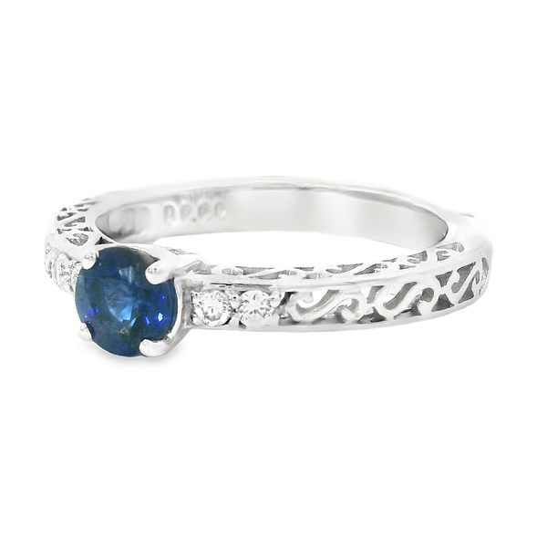 Sapphire and Diamond White Gold Fashion Ring Image 2 Monarch Jewelry Winter Park, FL
