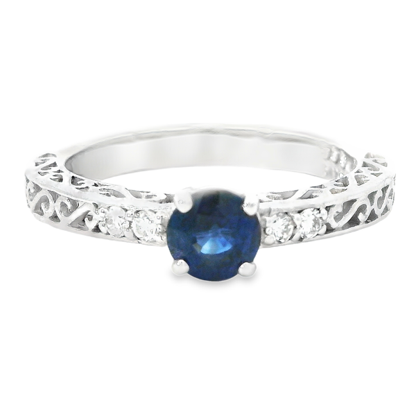 Sapphire and Diamond White Gold Fashion Ring Monarch Jewelry Winter Park, FL