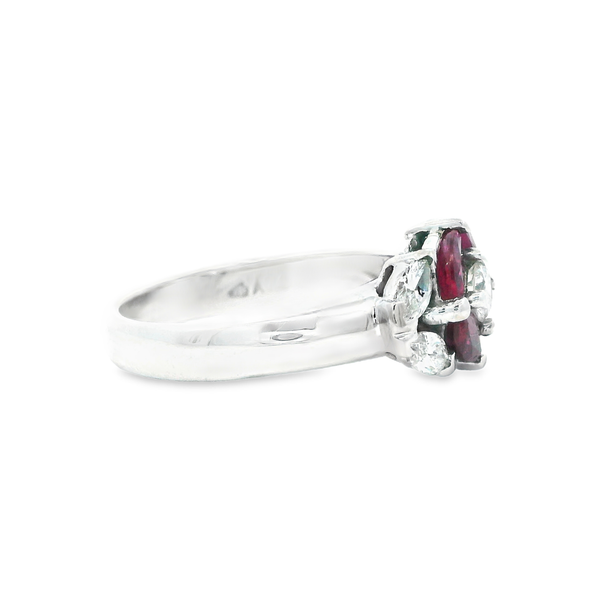 Diamond and Ruby 14K White Gold Fashion Ring Image 4 Monarch Jewelry Winter Park, FL