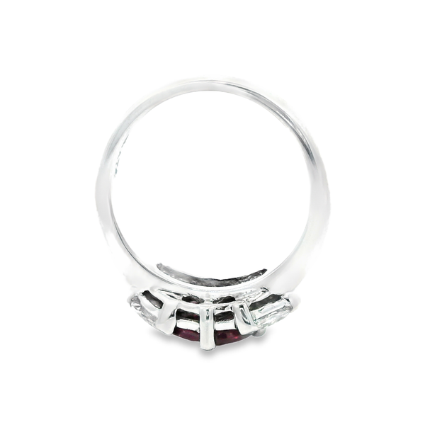 Diamond and Ruby 14K White Gold Fashion Ring Image 5 Monarch Jewelry Winter Park, FL