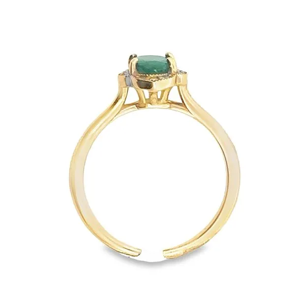 Men's 14K Yellow Gold Emerald Fashion Ring Image 3 Monarch Jewelry Winter Park, FL