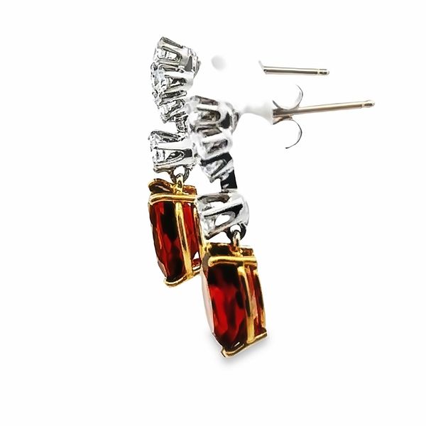 18KTT Citrine and Diamond Earrings 210-00303 Image 2 Monarch Jewelry Winter Park, FL