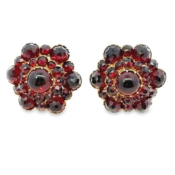 Early Victorian 55ct Garnet Earrings 210-00308 Monarch Jewelry Winter Park, FL