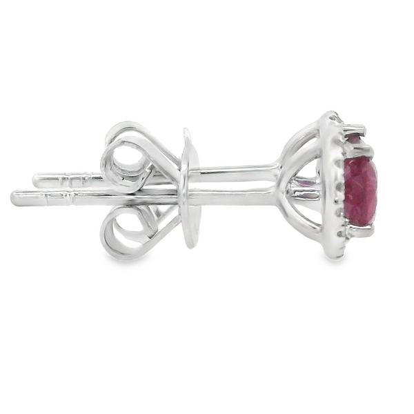 18 Karat White Gold Ruby and Diamond Earrings 210-00312 Image 3 Monarch Jewelry Winter Park, FL