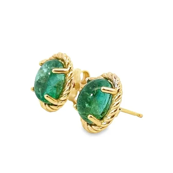 14 Karat Yellow Gold Emerald Earrings 210-00313 Image 2 Monarch Jewelry Winter Park, FL