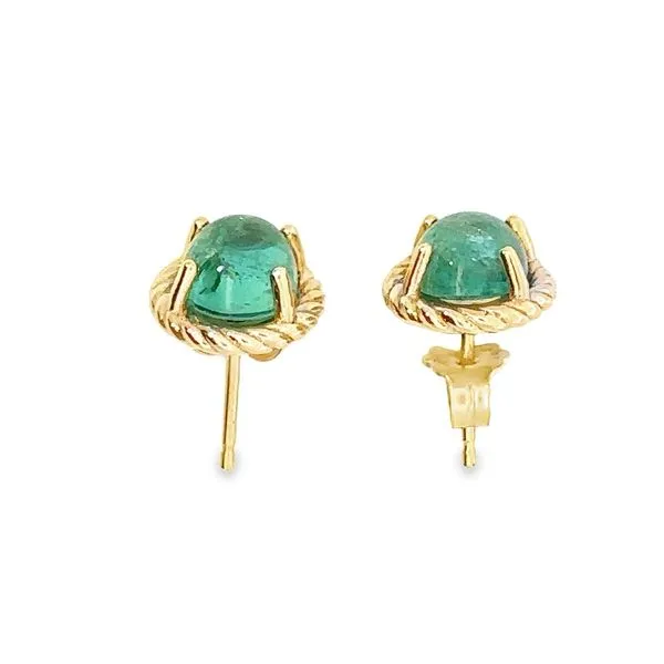 14 Karat Yellow Gold Emerald Earrings 210-00313 Image 3 Monarch Jewelry Winter Park, FL