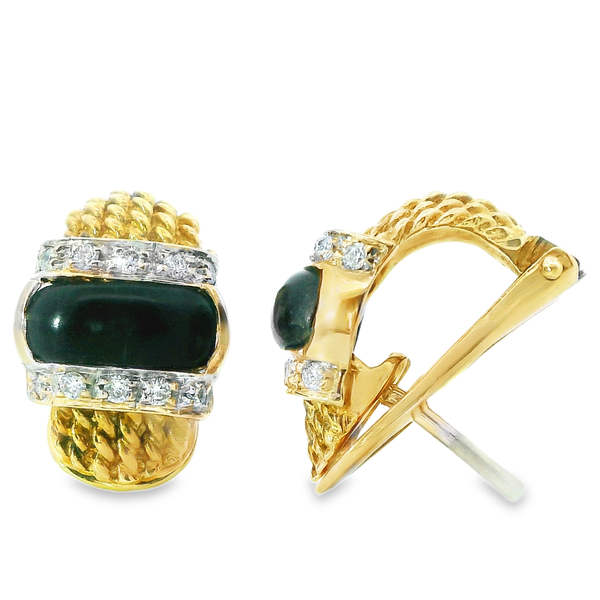 18Karat Yellow Gold Roberto Coin Omega Back Rope Earrings 210-00333 Image 2 Monarch Jewelry Winter Park, FL