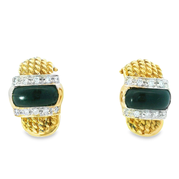 18Karat Yellow Gold Roberto Coin Omega Back Rope Earrings 210-00333 Monarch Jewelry Winter Park, FL